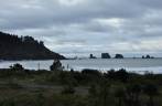 Vista para o mar da varanda do nosso hotel em La Push, no Olympic National Park, no estado de Washington, oeste dos Estados Unidos